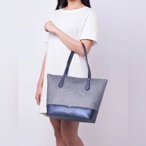 Kate Spade Navy Lola Glitter Tote